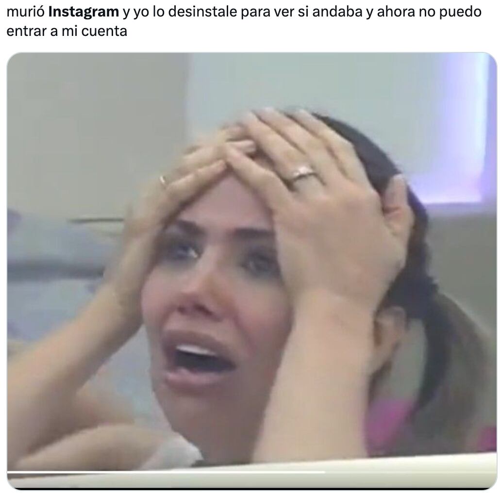 Memes de la caída de Instagram