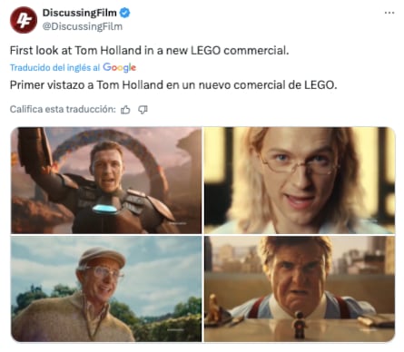 Tom Holland en cortometraje de LEGO