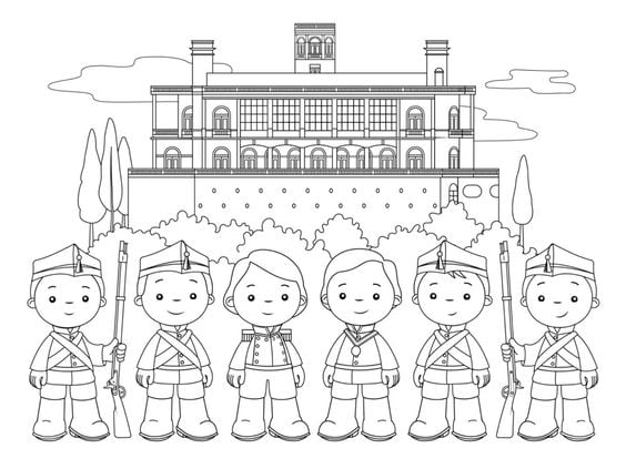 Dibujos de Niños Héroes para colorear