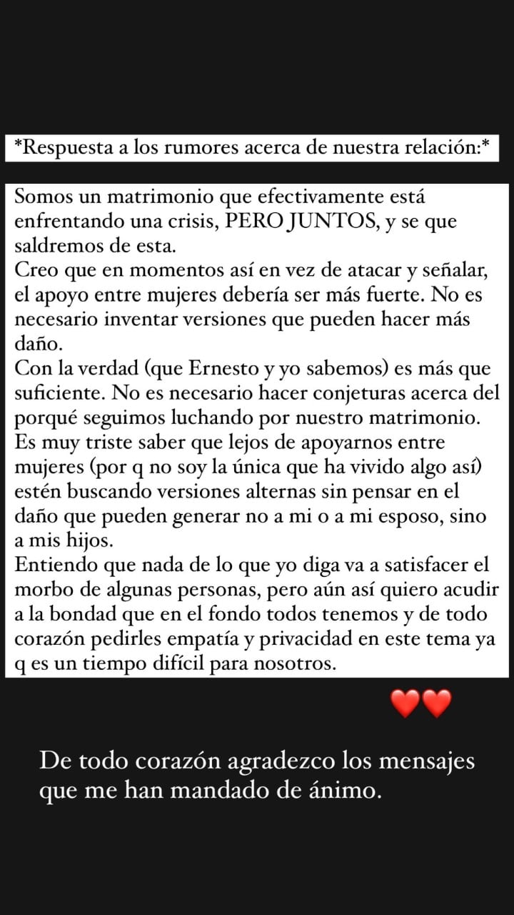 Charito habla sobre su matrimonio con Ernesto D'Alessio.