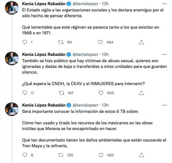 Kenia López Rabadán invita a Elena Chávez al senado de la república