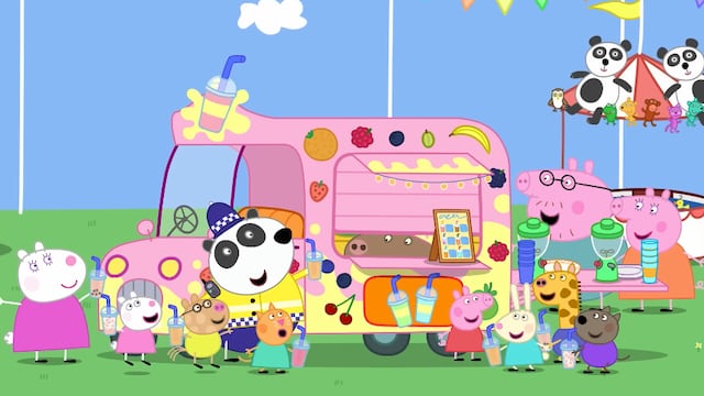 Bebidas coloridas de Peppa Pig