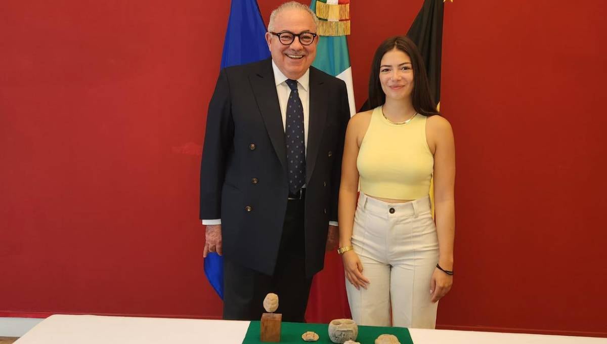 Ciudadana de Bélgica entregó las piezas arqueológicas