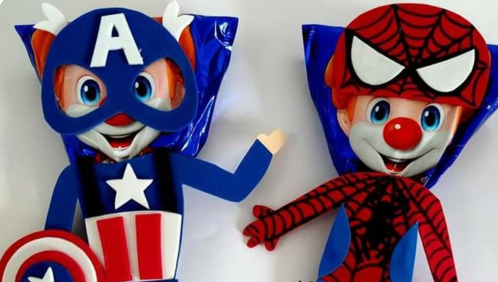 Paleta payaso para el 30 de abril: Superheroes Marvel
