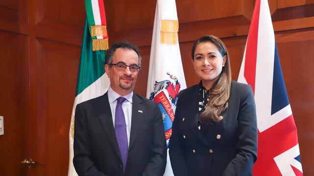 Tere Jiménez y Jon Benjamin, embajador de Reino Unido en México, sostienen reunión por Aguascalientes