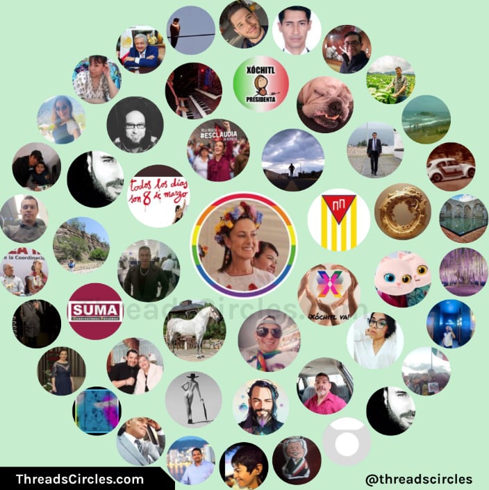 Threads circle de Claudia Sheinbaum