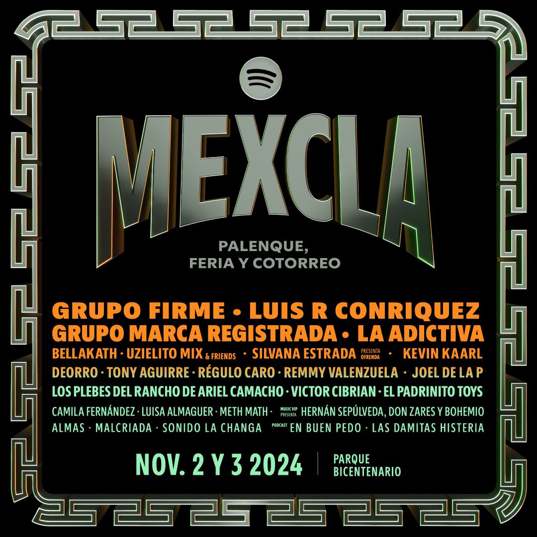 Cartel de Mexcla Spotity 2024