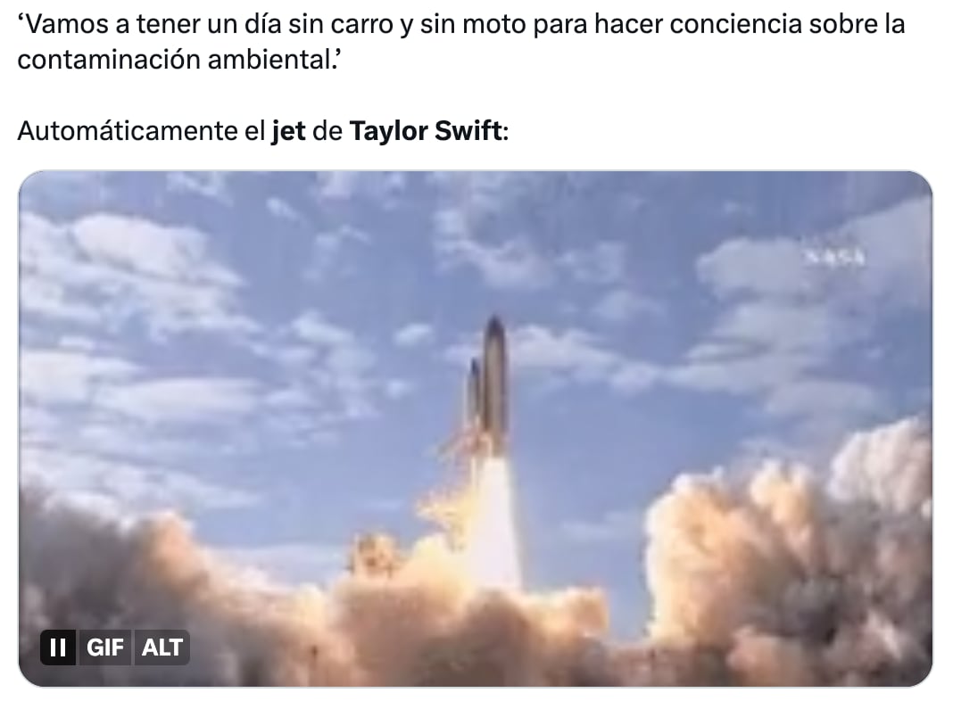 Memes de Taylor Swift por su jet privado