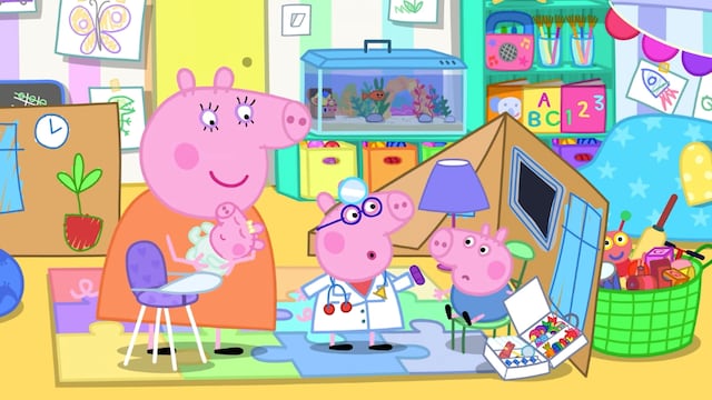 Peppa Pig juega con bebé Evie