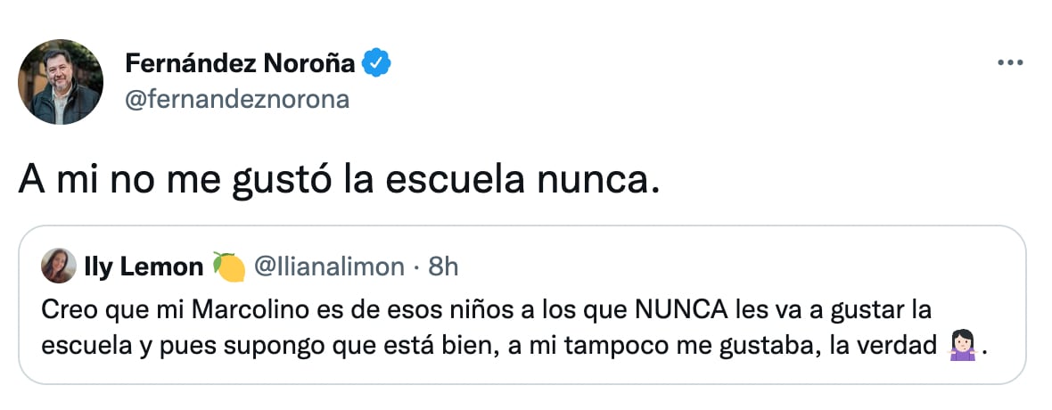 Gerardo Fernández Noroña confiesa que no le gustó la escuela