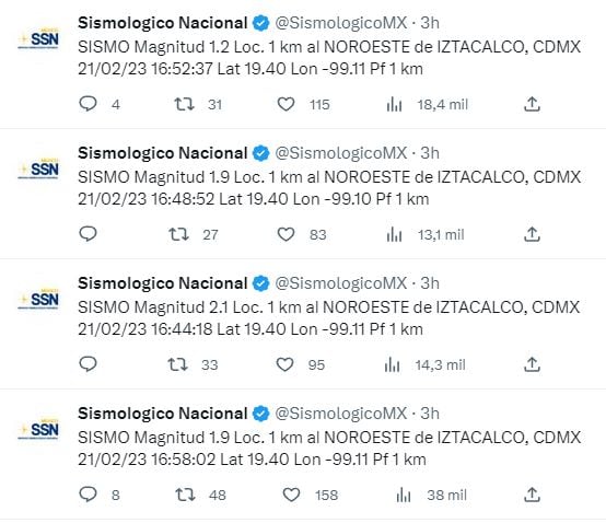 Temblor en CDMX hoy: Se registran 5 sismos con epicentro en Iztacalco y Coyoacán