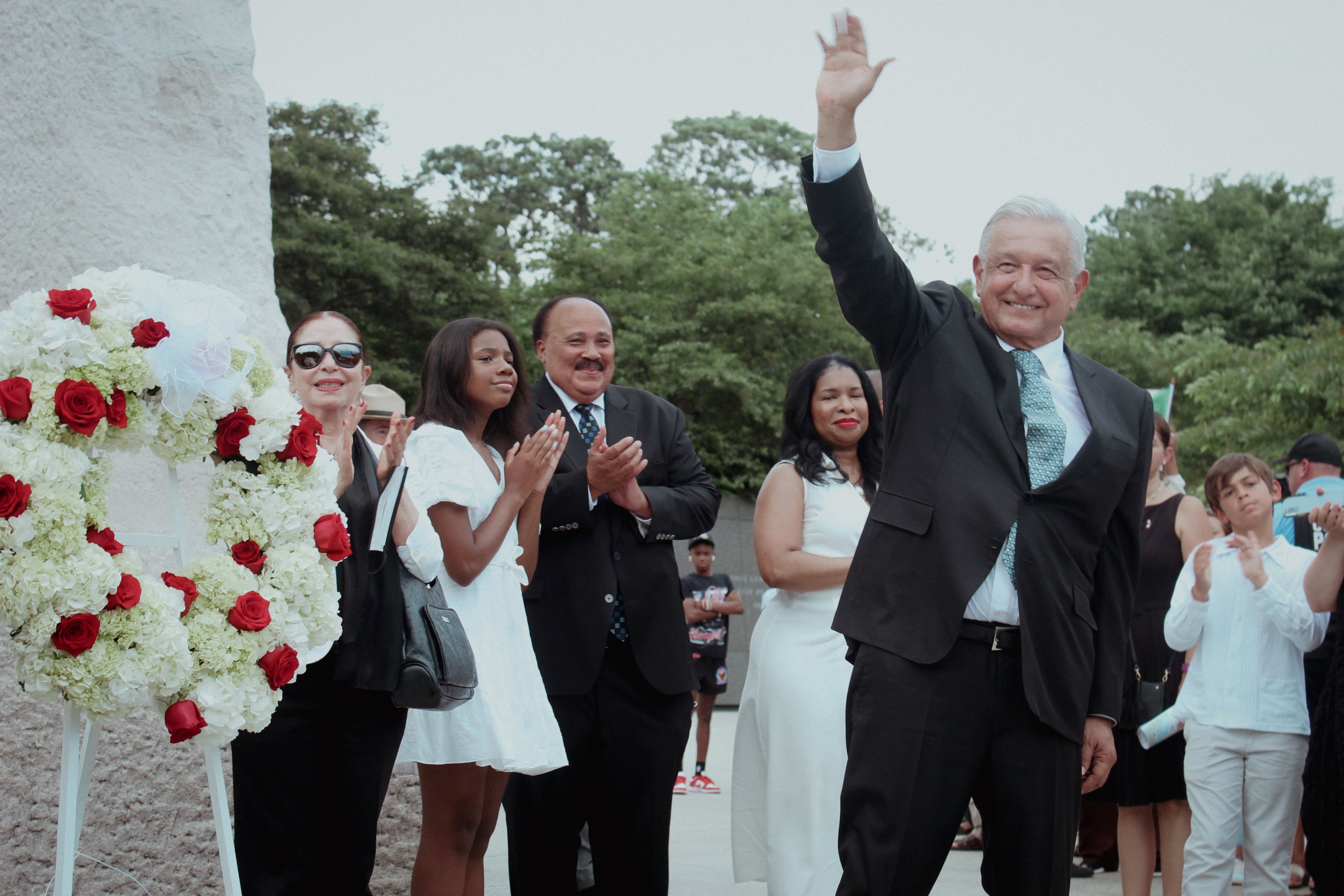 Martin Luther King III y AMLO