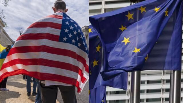 Estados Unidos/Unión Europea. Foto: J. Scott Applewhit/AP. Thierry Roge/Reuters