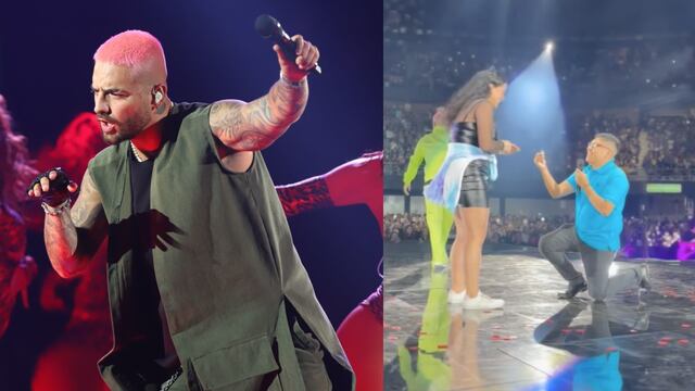 Maluma en CDMX; pareja se compromete a cambio de un abrazo suyo.