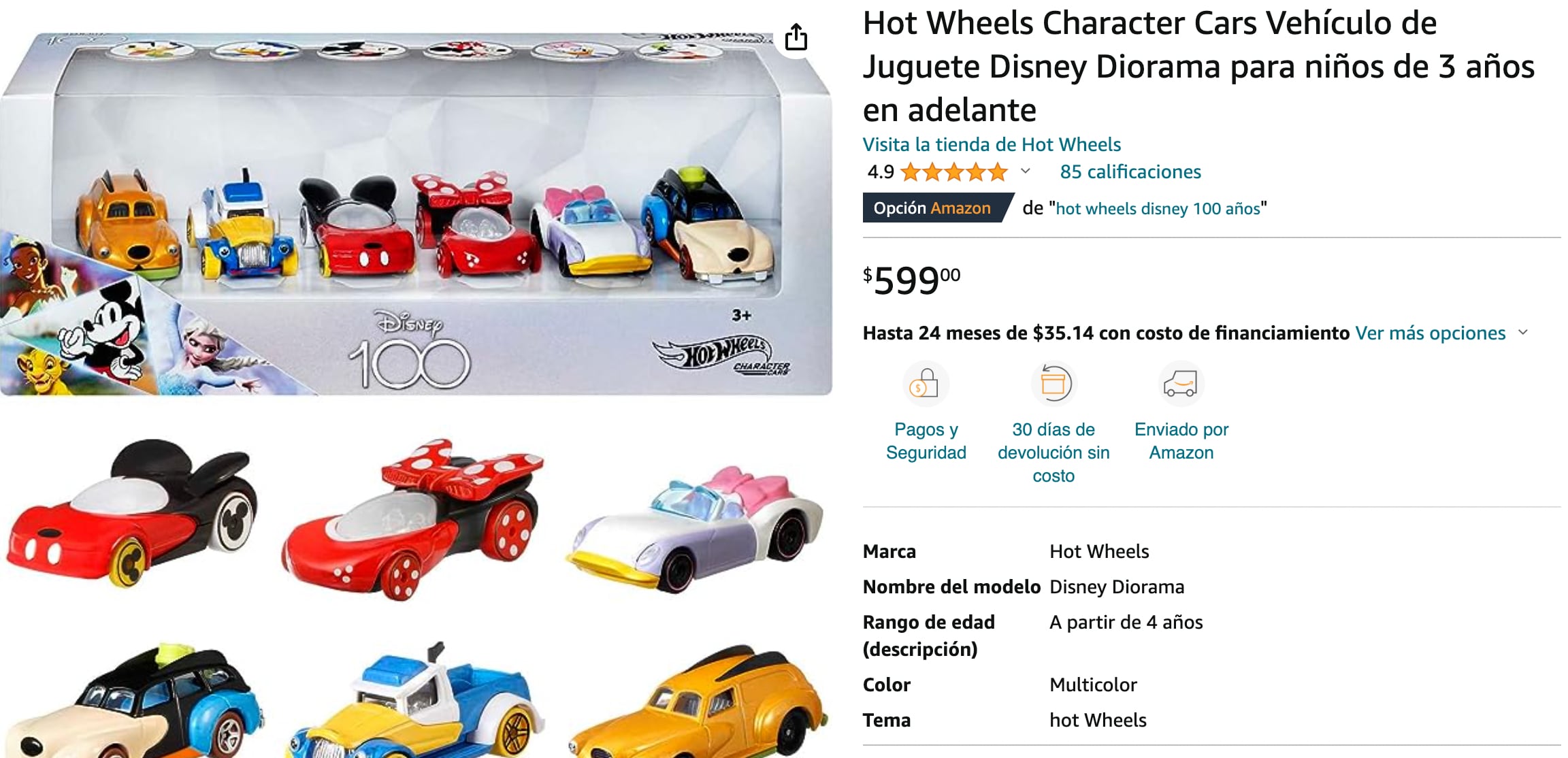 Hot Wheels de Disney