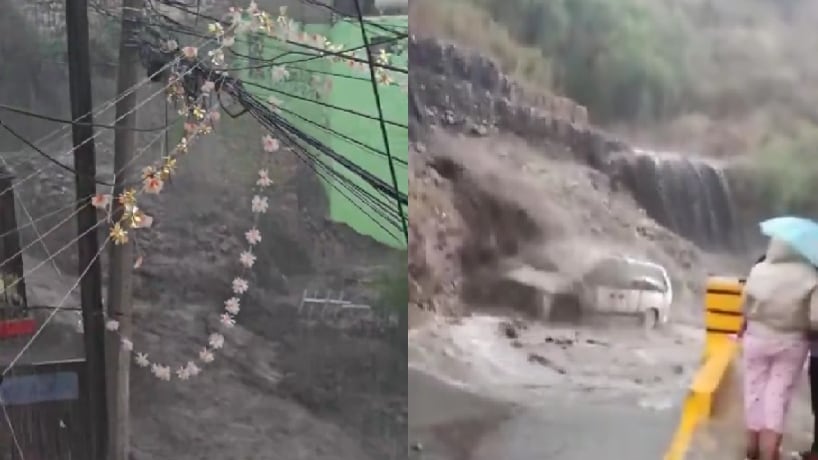 Deslave en Tlalnepantla por lluvias afecta a Ampliación Gustavo Baz Prada