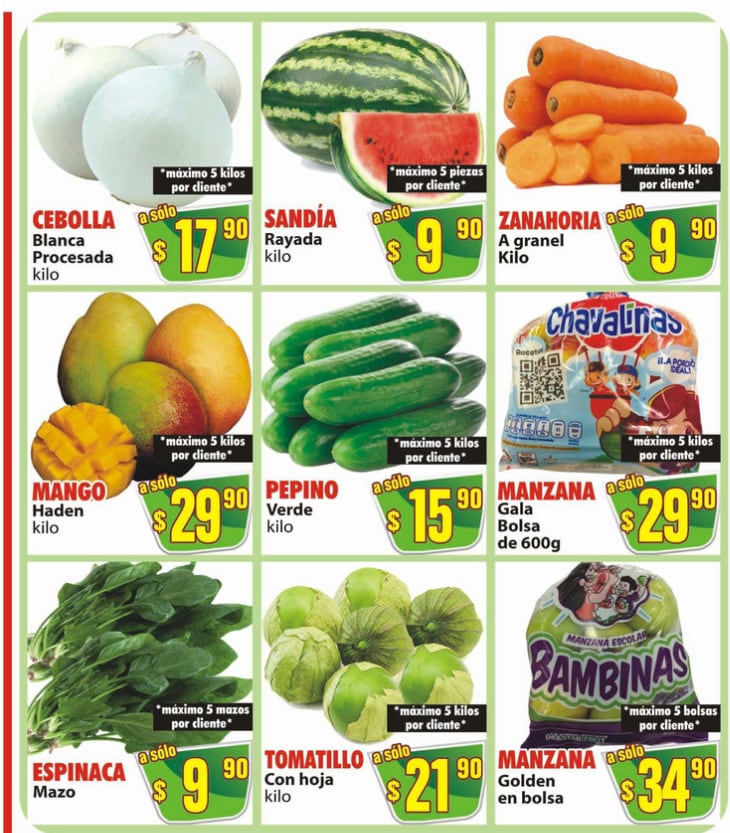 Ofertas en Frutas y Verduras de Casa Ley