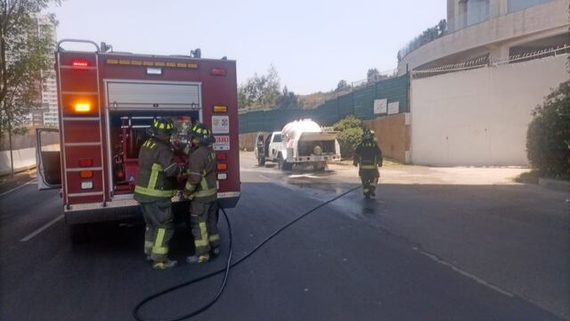 Pipa con la fuga de gas LP en Santa Fe