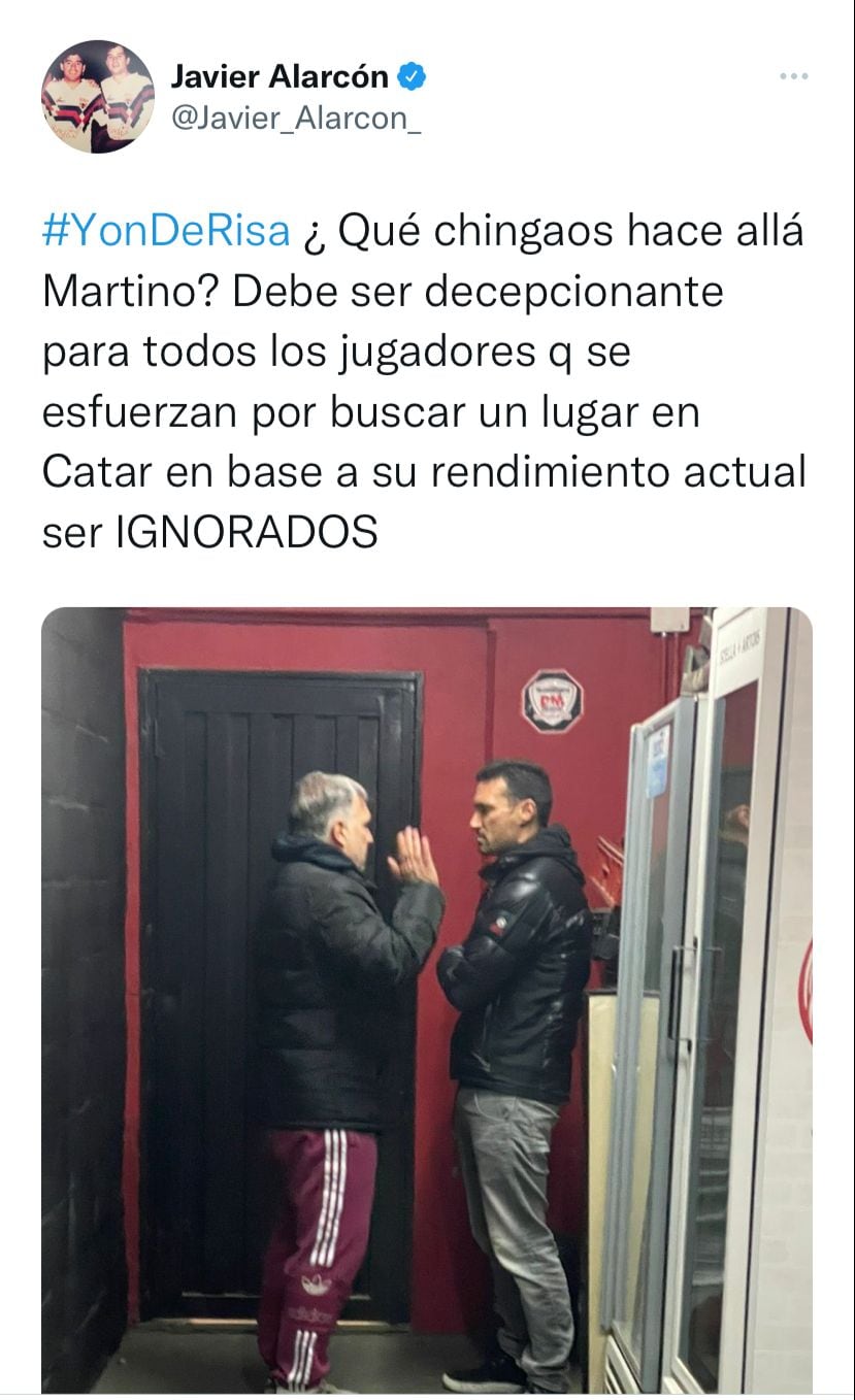 Javier Alarcón explotó contra Gerardo Martino por estar en Argentina y no preocupado por la Selección Mexicana.