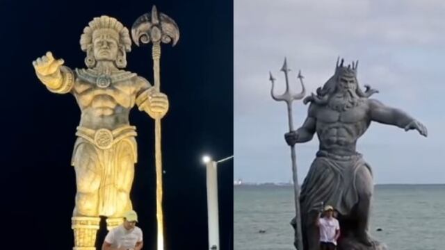 Thiago Rubio, unió a la estatua de Chaac con la estatua de Poseidón