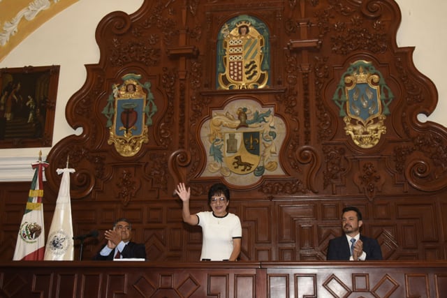 Lilia Cedillo presentó su Cuarto Informe de Labores ante el consejo universitario de la BUAP.