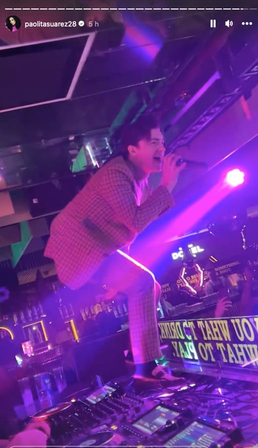 Paolita Suárez vio a Drake Bell cantar en los TikTok Awards.