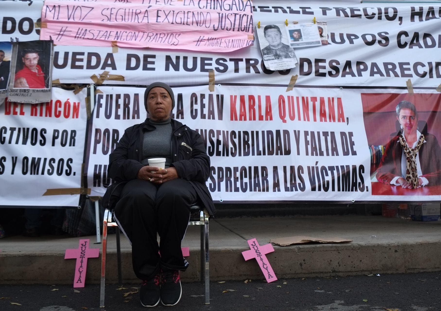 Protesta en Segob.