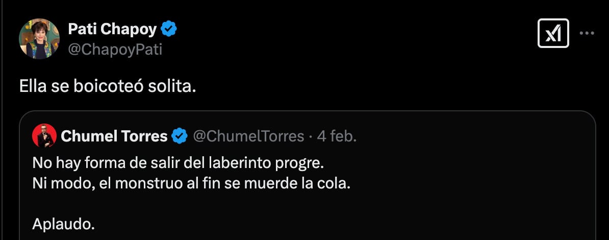 Pati Chapoy está segura que Karla Sofía Gascón se boicoteó sola