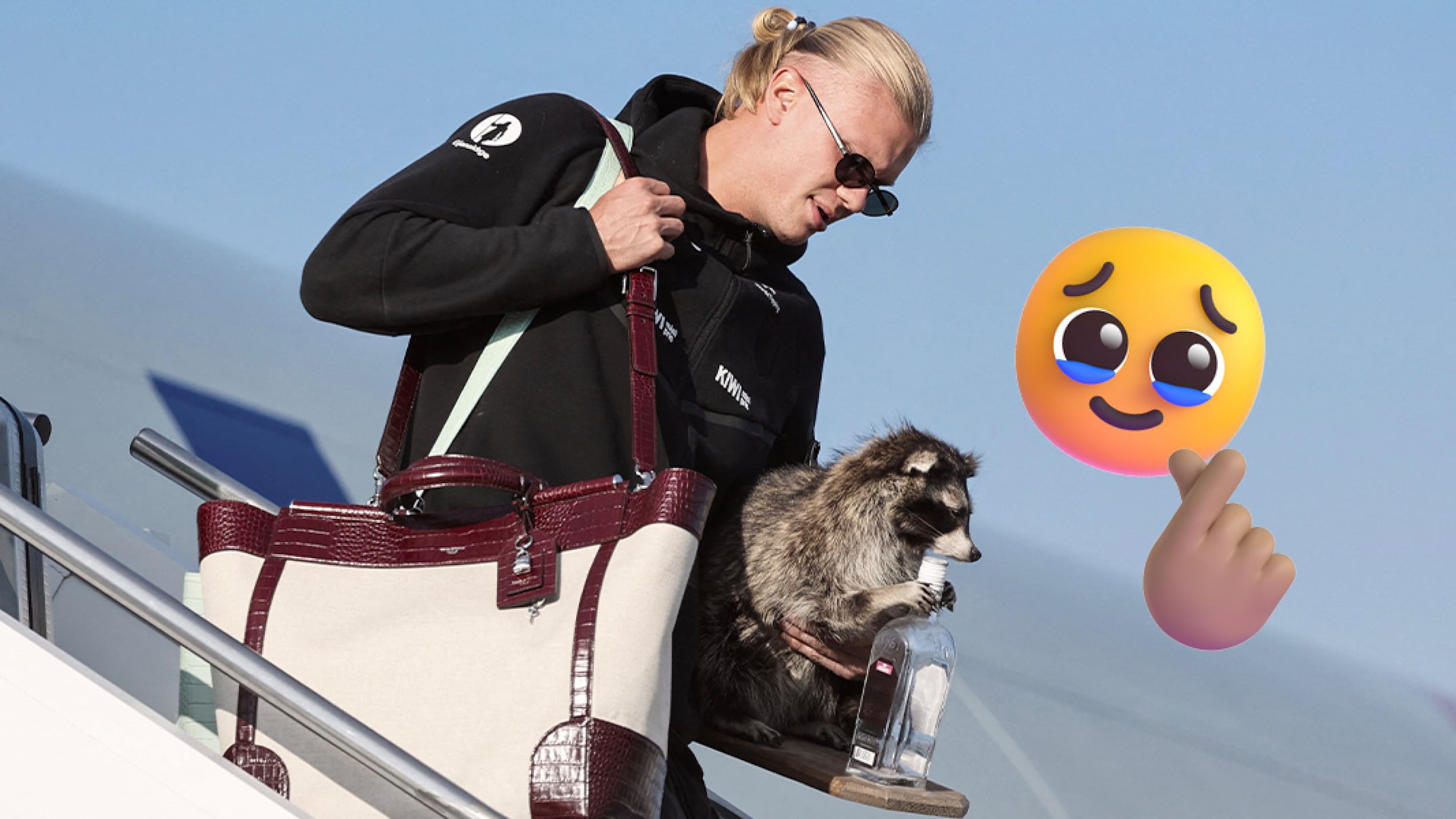 Haaland sorprende al volver a Noruega con un mapache