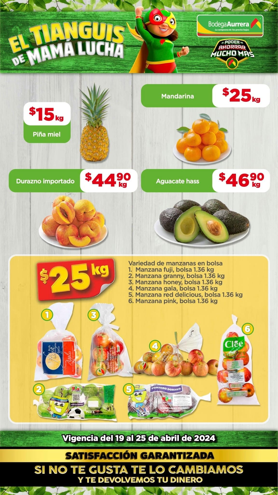 Bodega Aurrerá tianguis de frutas y verduras 22 a 25 de abril 2024: Estas son las mejores ofertas