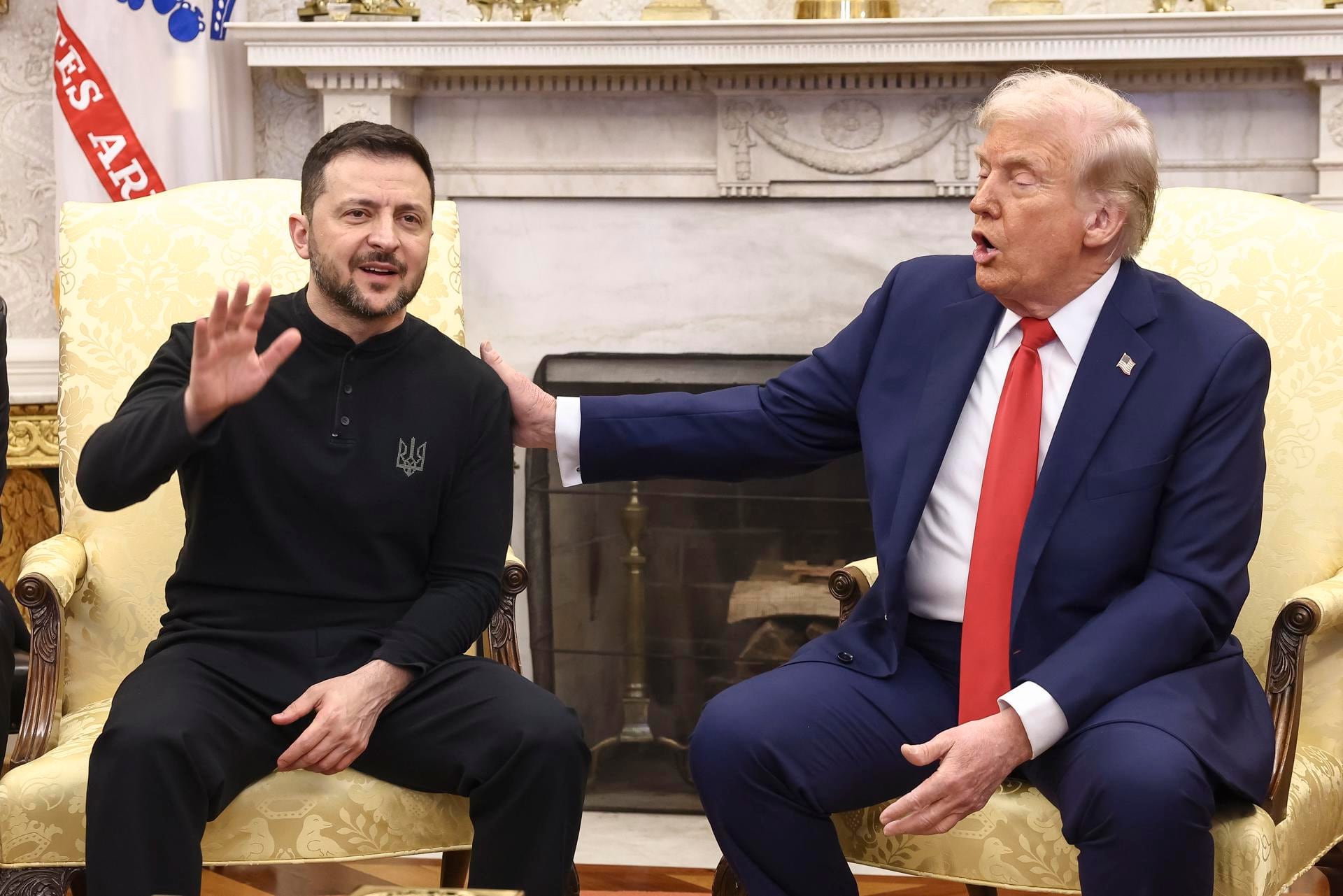 Donald Trump y Volodímir Zelenski en la Oficina Oval de la Casa Blanca, en Washington DC, Estados Unidos