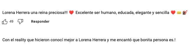 Fans de Pinky Promise halagan a Lorena Herrera.
