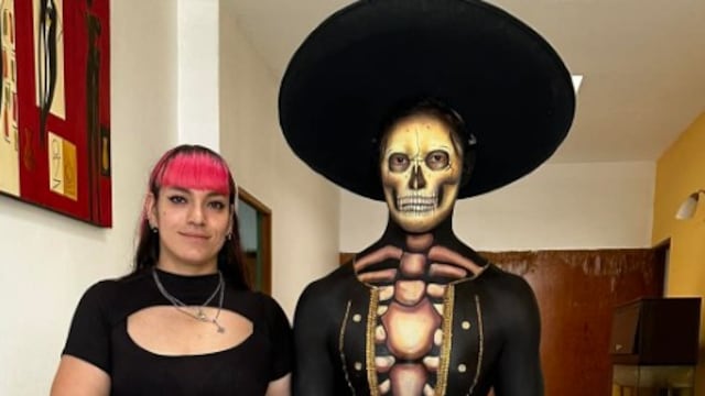 Body paint del charro calavera