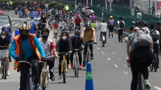 Paseo ciclista en la CDMX.