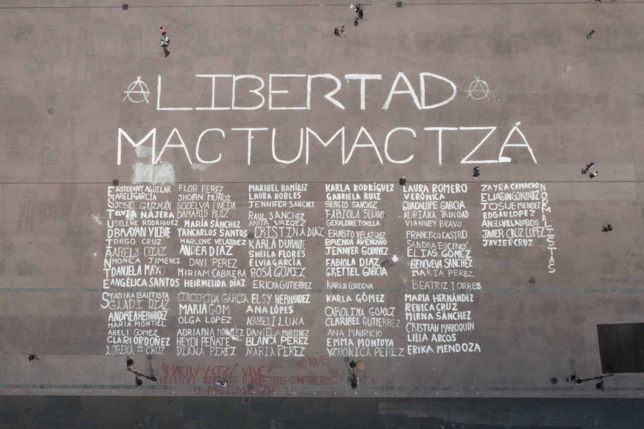 Protesta por detención de estudiantes de Mactumactzá