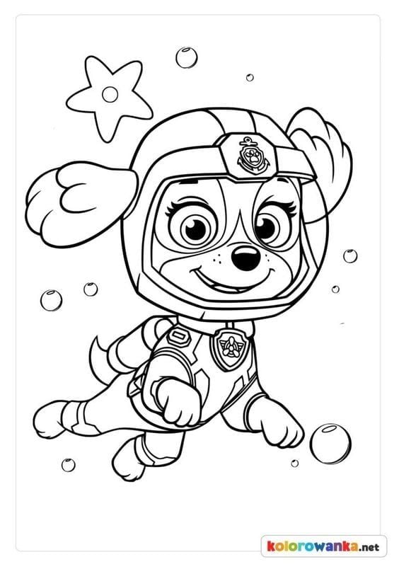 Dibujos de Paw Patrol bonitos del Día de las Madres para colorear