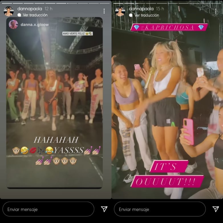 Danna Paola celebra su sencillo 'Kaprichosa'.