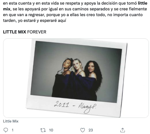 Reacciones al descanso de Little Mix