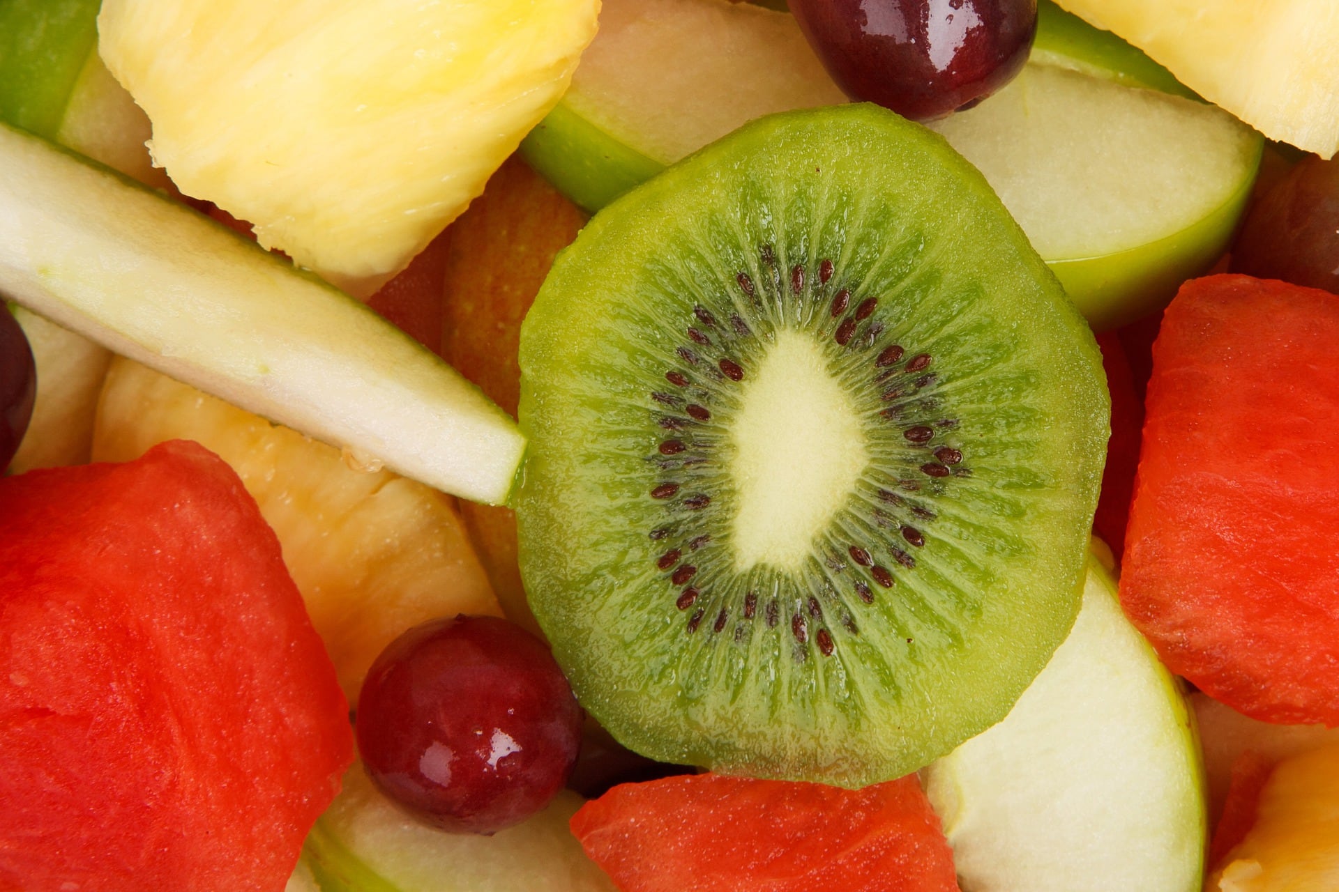 Kiwi en coctel de frutas
