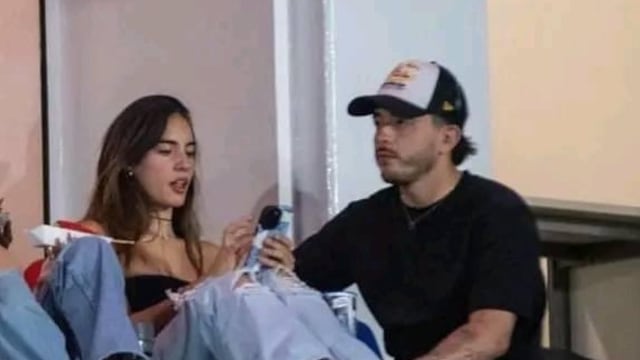 Alan Mozo y su supuesta novia.