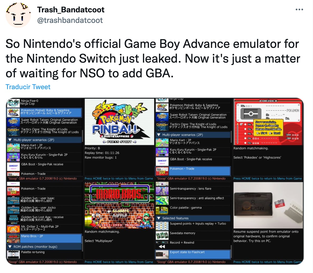 Emulador de Game Boy en Nintendo Switch