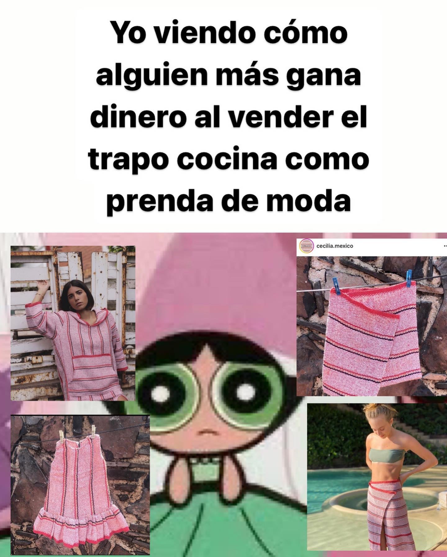 Memes por falda de jerga que se vende en más de 2 mil pesos
