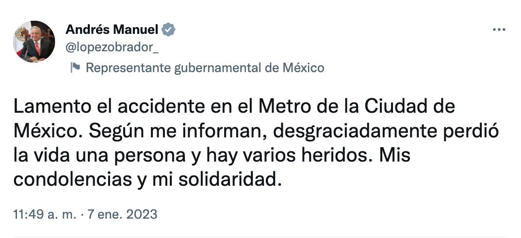 AMLO. Línea 3 Metro CDMX
