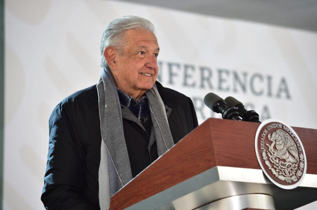 AMLO en la mañanera del 18 de febrero en Ciudad Juárez, Chihuahua