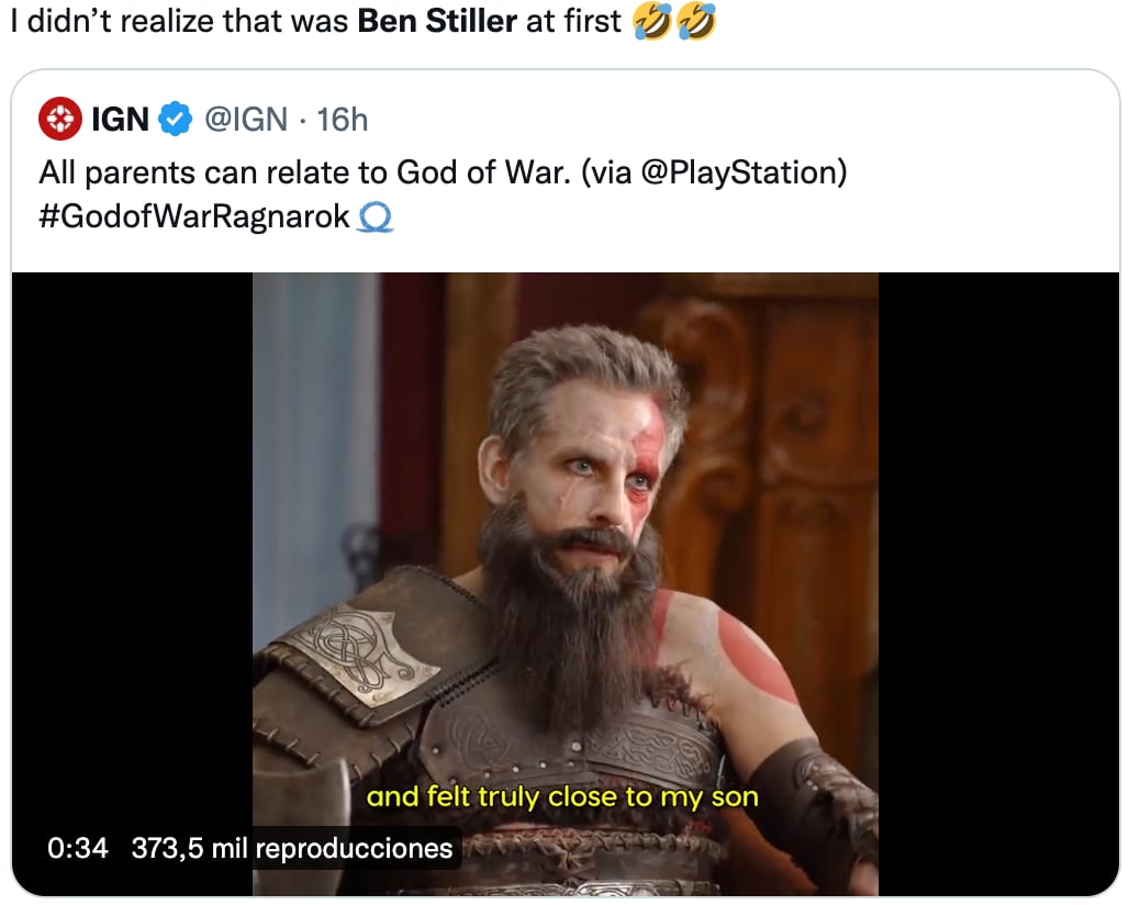 Memes se burlan de Ben Stiller como Kratos de God of War: Ragnarök