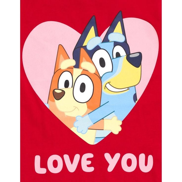 Fondos de pantalla para smartphone de San Valentín: Bluey y Bingo “Love you”