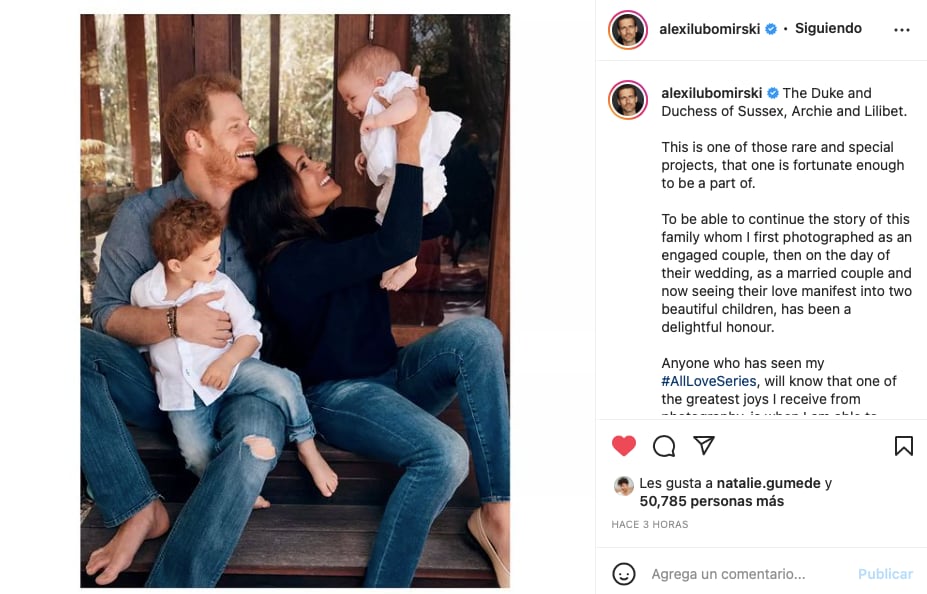 Los duques de Sussex presentan la primera imagen de su hija Lilibet