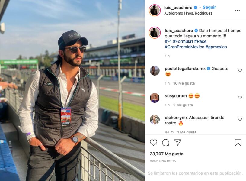 Potro asiste al GP de México