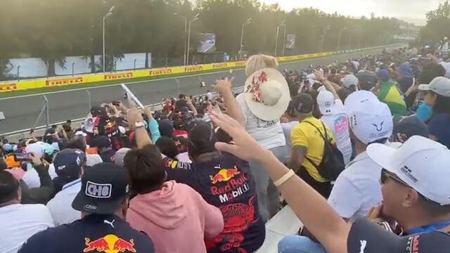 Fans mexicanos contra Max Verstappen en el Gran Premio de México