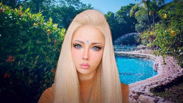 La “Barbie humana” Valeria Lukyanova se maravilla con Palenque, Chiapas